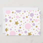 Rainbow Unicorn Verjaardagsuitnodiging Confetti St Kaart (Achterkant)