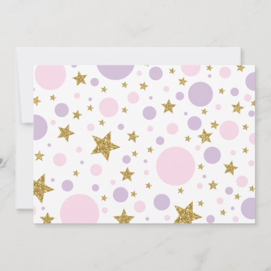 Rainbow Unicorn Verjaardagsuitnodiging Confetti St Kaart (Achterkant)