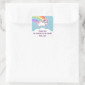 Rainbow Unicorn Vierkante Sticker (Tas)