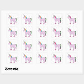 Rainbow Unicorn Vierkante Sticker (Vel)
