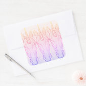 Rainbow Unicorn Vierkante Sticker (Envelop)