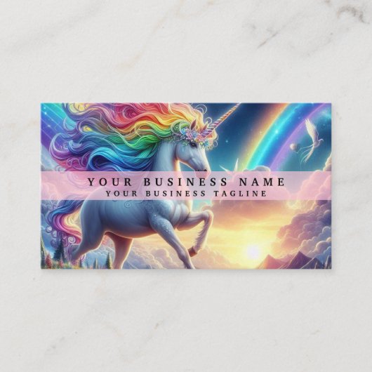 Rainbow Unicorn Visitekaartje (Voorkant)