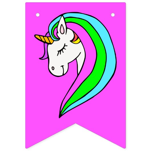 Rainbow Unicorn Vlaggetjes (Tweede vlag)