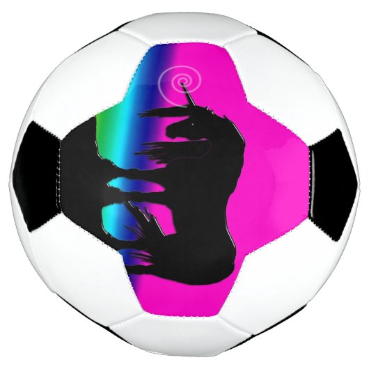 Rainbow Unicorn Voetbal (Gedraaid)