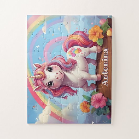 Rainbow Unicorn vraagt zich persoonlijk af Legpuzzel (Verticaal)