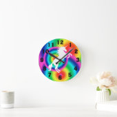 Rainbow Unicorn Wall Clock Ronde Klok (Huis)