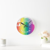 Rainbow Unicorn Wall Clock Ronde Klok (Huis)