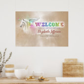 Rainbow Unicorn | Welkom Magic Party Poster (Keuken)