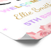 Rainbow Unicorn Welkomstsignalen Poster (Hoek)