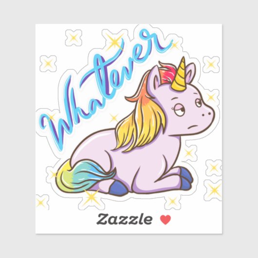 Rainbow Unicorn What Gag Sticker (Vel)