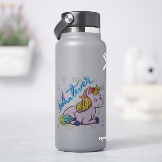 Rainbow Unicorn What Gag Sticker (HydroFlask)