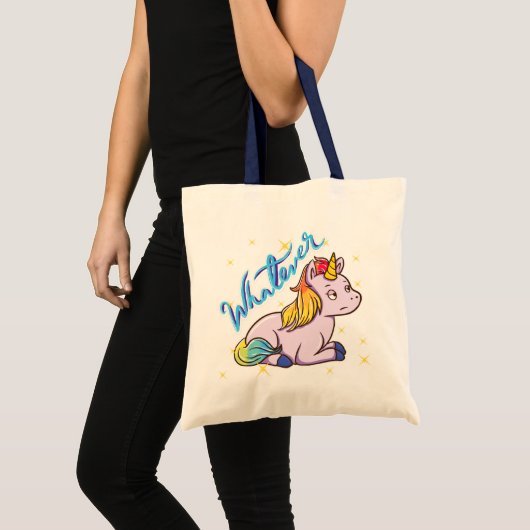 Rainbow Unicorn What Gag Tote Bag (Voorkant (product))