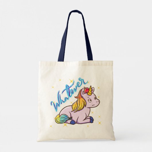 Rainbow Unicorn What Gag Tote Bag (Achterkant)