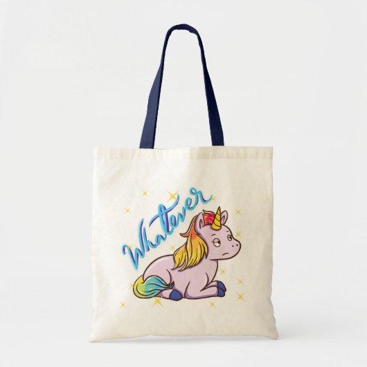 Rainbow Unicorn What Gag Tote Bag (Voorkant)