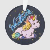 Rainbow Unicorn What Holiday Ornament (voorkant)