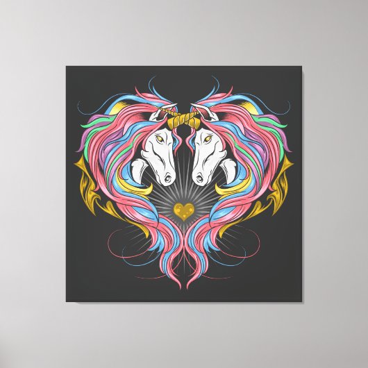Rainbow Unicorns Canvas Afdruk (Voorkant)