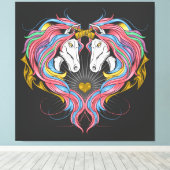 Rainbow Unicorns Canvas Afdruk (Insitu (Houten vloer))