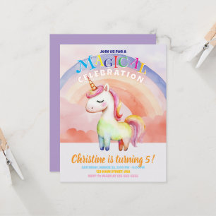 Rainbow Unicorns Flat Kaart