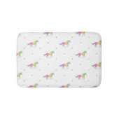 Rainbow Unicorns & Gold Stars Pattern Badmat (Voorkant)
