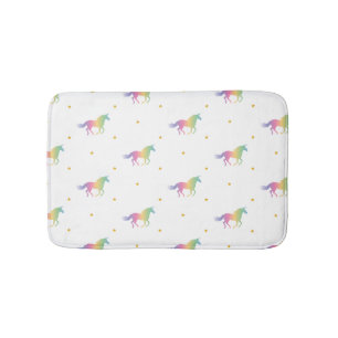 Rainbow Unicorns & Gold Stars Pattern Badmat