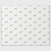 Rainbow Unicorns & Gold Stars Pattern Cadeaupapier (Vlak)