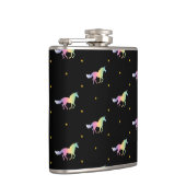 Rainbow Unicorns & Gold Stars Pattern Heupfles (Rechts)