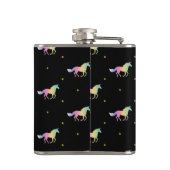 Rainbow Unicorns & Gold Stars Pattern Heupfles (Achterkant)