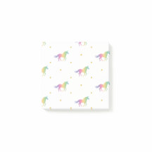 Rainbow Unicorns & Gold Stars Pattern