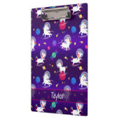 Rainbow Unicorns In Space Purple Ombre Klembord (Links)