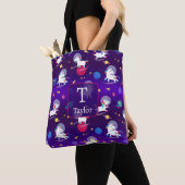 Rainbow Unicorns In Space Purple Ombre Tote Bag (Dichtbij)