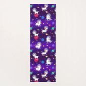 Rainbow Unicorns In Space Purple Ombre Yogamat (Achterkant)