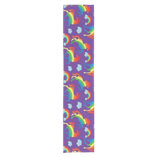Rainbow Unicorns Korte Tafelloper (Voorkant)