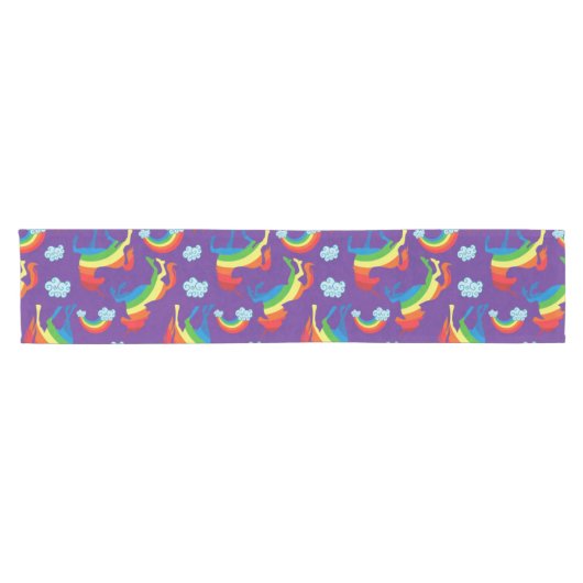 Rainbow Unicorns Korte Tafelloper (Horizontaal)