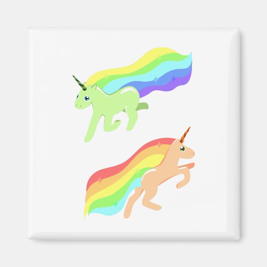 Rainbow Unicorns Magneet (Voorkant)