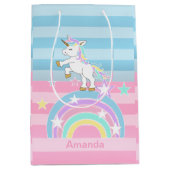 Rainbow Unicorns Medium Cadeauzakje (Voorkant)