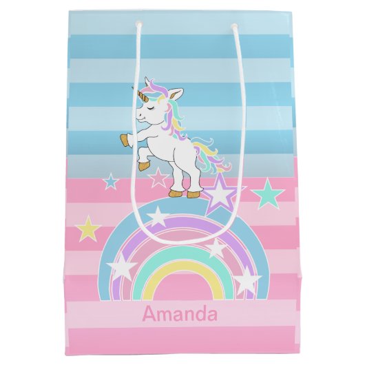 Rainbow Unicorns Medium Cadeauzakje (Achterkant)