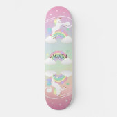 Rainbow Unicorns Skateboard (Voorkant)