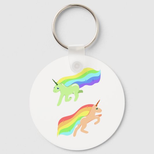 Rainbow Unicorns Sleutelhanger (Voorkant)