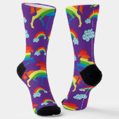 Rainbow Unicorns Sokken (Gebogen)