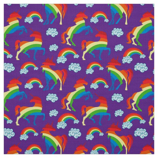 Rainbow Unicorns Stof (Swatch)