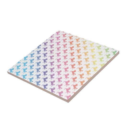 Rainbow Unicorns Tegeltje (Zijkant)