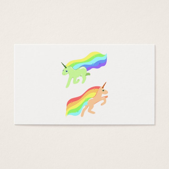 Rainbow Unicorns Visitekaartjes (Voorkant)