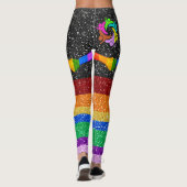 Rainbow Unity Glitter Afbeeldingen Pop Mode Leggin Leggings (Achterkant)