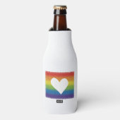 Rainbow Unity Heart Flesjeskoeler (Fles Voorkant)