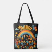 Rainbow Unity Kids Celebration Tote Bag (Achterkant)