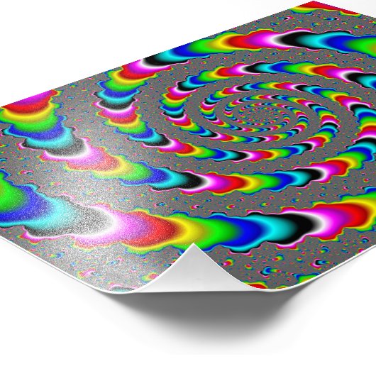 Rainbow Universe - Fractal Art Foto Afdruk (Hoek)