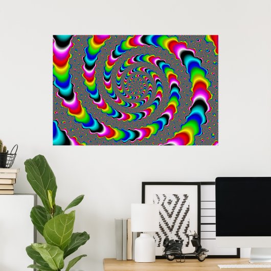 Rainbow Universe - Fractal Art Poster (Thuiskantoor)