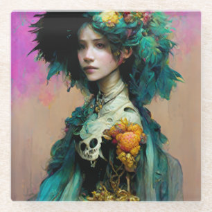 Rainbow Urchin 2 Fantasy Sci-Fi Glazen Onderzetter