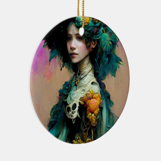 Rainbow Urchin 2 Fantasy Sci-Fi Keramisch Ornament (Rechts)