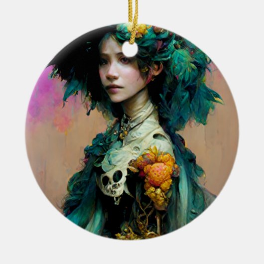 Rainbow Urchin 2 Fantasy Sci-Fi Keramisch Ornament (Voorkant)